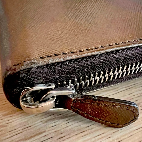 COPY - Prada Bronze Saffiano Leather Zip Around Wallet - Picture 3 of 13